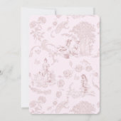 Modern chique toile de jouy picknick Vrijgezellenf Kaart (Achterkant)