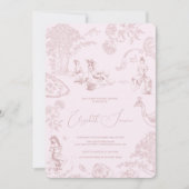 Modern chique toile de jouy picknick Vrijgezellenf Kaart (Voorkant)