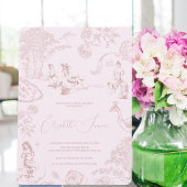 Modern chique toile de jouy picknick Vrijgezellenf Kaart