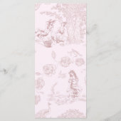 Modern chique toile de jouy picknick Vrijgezellenf Menu (Achterkant)