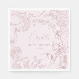 Modern chique toile de jouy picknick Vrijgezellenf Servet