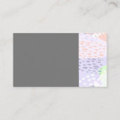 Modern chique trendy origineel abstract design visitekaartje (Achterkant)