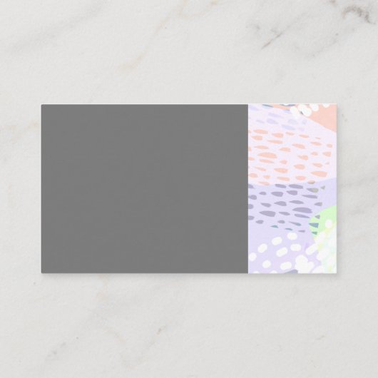 Modern chique trendy origineel abstract design visitekaartje (Achterkant)