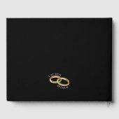 Modern chique ultra minimale foto bruiloft gastenb gastenboek (Achterkant)