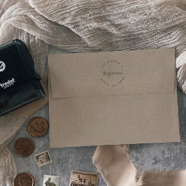 Modern chique vakantie Kaart circulair adres Zelfinktende Stempel