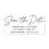 Modern chique verklaring Sla de datum op Retouradr Zelfinktende Stempel (Design)