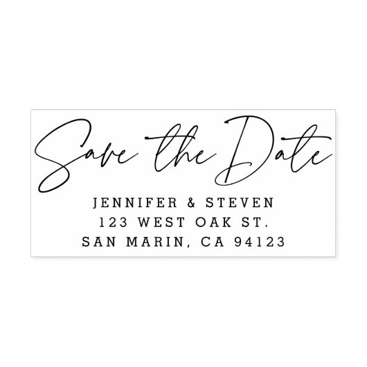 Modern chique verklaring Sla de datum op Retouradr Zelfinktende Stempel (Design)