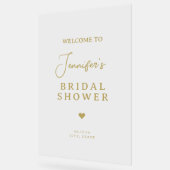 Modern chique Vrijgezellenfeest welkom gouden scri Acryl Bord (Hoek)