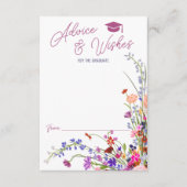 Modern chique wilde bloemen script advies afstuder informatiekaartje (Voorkant)