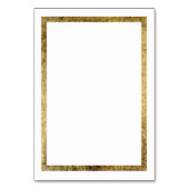 Modern chique witgouden confetti Fototafel Nummer Kaart (Achterkant)