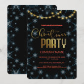 Modern chique zakelijke kerstfeest kaart (Voorkant / Achterkant)