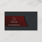 Modern chique zwart en bordeaux visitekaartje (Achterkant)
