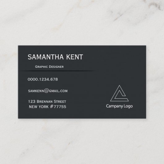 Modern chique zwart en bordeaux visitekaartje (Voorkant)