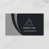 Modern chique zwart en grijs visitekaartje (Achterkant)