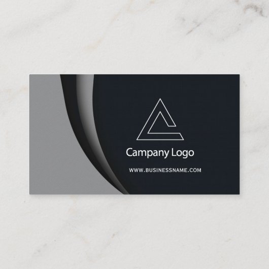 Modern chique zwart en grijs visitekaartje (Achterkant)