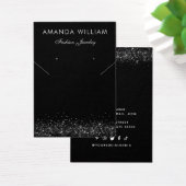 Modern chique zwart Ketting oorbel display kaart (Bureau)