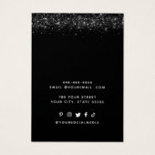 Modern chique zwart Ketting oorbel display kaart (Achterkant)