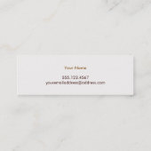 Modern chique zwart linnen professional mini visitekaartje (Achterkant)