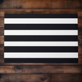 Modern chique zwart-wit gestreepte chique buiten deurmat