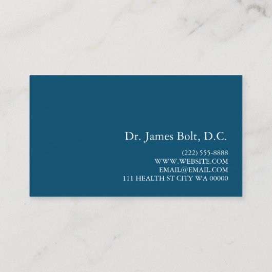 Modern Chiropractic Chiropractor Visitekaartje (Achterkant)