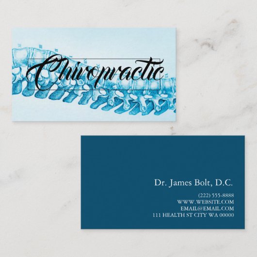 Modern Chiropractic Chiropractor Visitekaartje (Voorkant / Achterkant)