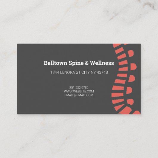 Modern Chiropractic Wellness Visitekaartje (Achterkant)