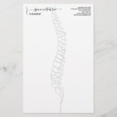 Modern Chiropractor Spine Massage Doctor Briefpapier (Voorkant)