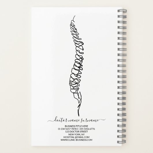 Modern Chiropractor Spine Massage Therapist Doctor Notitieboek (Achterkant)