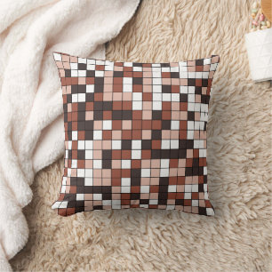 Modern Choco Geometric Pattern Kussen