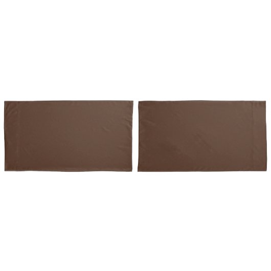 Modern Chocolate Brown Premium Comfort Pillowcase Kussensloop (Voorkant-Set)