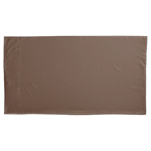 Modern Chocolate Brown Premium Comfort Pillowcase Kussensloop (Voorkant-Links)