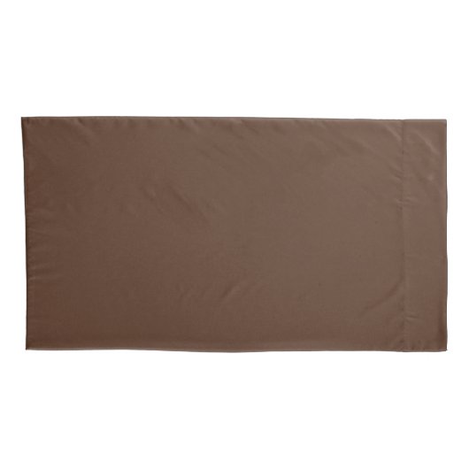Modern Chocolate Brown Premium Comfort Pillowcase Kussensloop (Achterkant-Rechts)