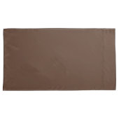 Modern Chocolate Brown Premium Comfort Pillowcase Kussensloop (Voorkant-Rechts)