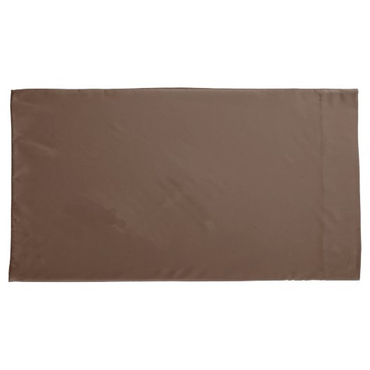 Modern Chocolate Brown Premium Comfort Pillowcase Kussensloop (Voorkant-Rechts)