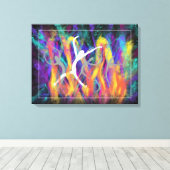 Modern Christelijk Bijbelkunstboek van Daniel Canvas Afdruk (Insitu (Houten vloer))