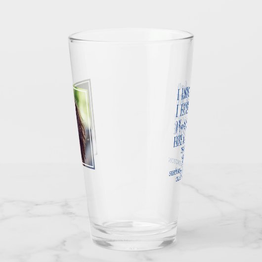 Modern Christelijk Bijbelvers Foto Afstuderen Glas (Rechts)