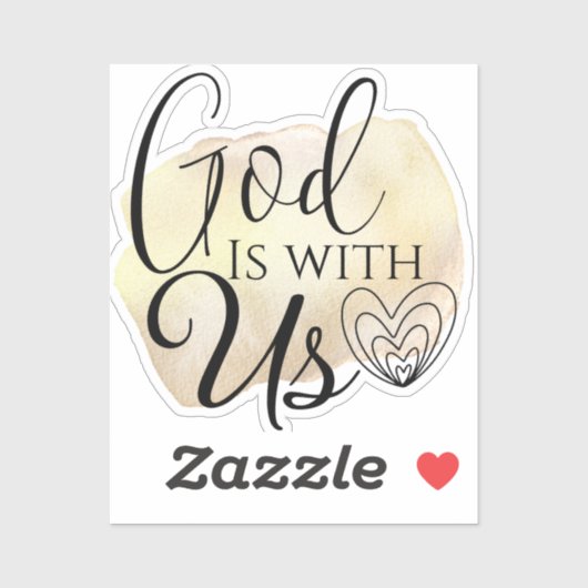Modern Christelijk Song Quote God is met ons Stick Sticker (Vel)