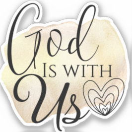 Modern Christelijk Song Quote God is met ons Stick Sticker