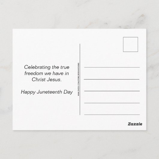 Modern Christelijke JUNETEENTH Briefkaart (Achterkant)