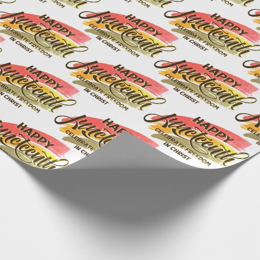 Modern Christelijke JUNETEENTH Cadeaupapier (Hoek)