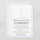 MODERN CHRISTENgoud dwars door eenvoudige regenboo Kaart (Voorkant)