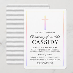 MODERN CHRISTENgoud dwars door eenvoudige regenboo Kaart