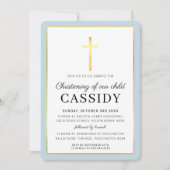 MODERN CHRISTENS gouden folie kruist schattige bab Kaart (Voorkant)