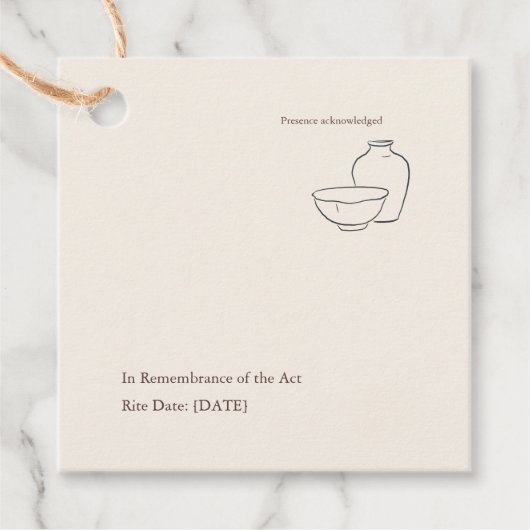 Modern Christian Baptism God Parent Bedankjes Labels (Voorkant)