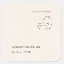 Modern Christian Baptism God Parent Vierkante Sticker