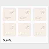 Modern Christian Baptism God Parent Vierkante Sticker (Vel)