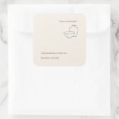 Modern Christian Baptism God Parent Vierkante Sticker (Tas)