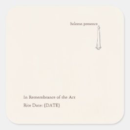 Modern Christian Baptism Keepsake Vierkante Sticker