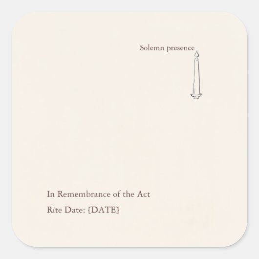 Modern Christian Baptism Keepsake Vierkante Sticker (Voorkant)