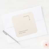 Modern Christian Baptism Keepsake Vierkante Sticker (Envelop)